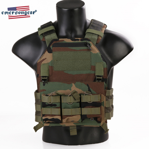 Emersongear 420 Tactical Vest Woodland Plate Carrier Molle Armor Swat Vest Harness Airsoft Military Paintball Protective Vest ► Photo 1/6