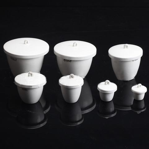 10 pieces/pack Aluminium Oxide Ceramic Crucible with Cap Laboratory Equipment Porcelain Crucible ► Photo 1/6
