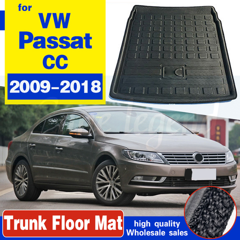for VW Volkswagen Passat CC 2009~2022 Boot Mat Rear Trunk Liner Cargo Floor Tray Carpet Mud Pad Guard Protector Accessories ► Photo 1/6