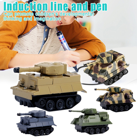 Automatic Inductive Toy with Magic Pen Tank Model Follow Drawn Line for Children 2022 New Design Kids Toys Gift Dropship ► Photo 1/6