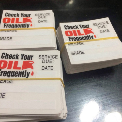 50Pcs Mini Transparent Windshield Stickers Oil Change Service Friendly Reminder Special Design Static Cling Film Easy Remover ► Photo 1/6