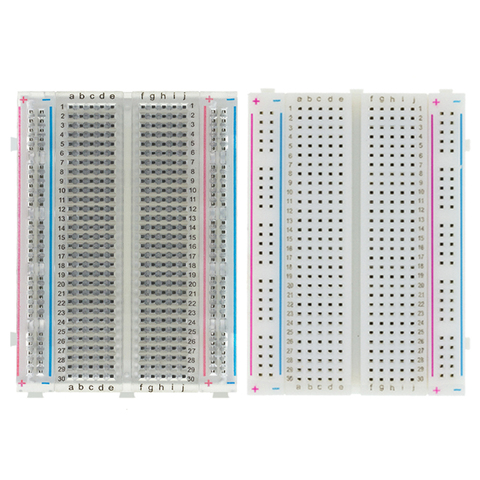 Mini bread board/breadboard 8.5cm x 5.5cm 400 holes Transparent/White DIY Electronic experimental Universal PCB ► Photo 1/5