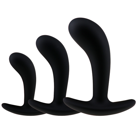 Newest Black Anal Plug Soft Silicone Butt Plug Backyard Sex Toy for Men Women Pleasure Massage Tool for Beginners Erotic Product ► Photo 1/6