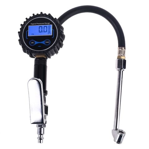 Tire Inflator Pressure Gauge Air Compressor Accessories with Dual Head Air Chuck 1/4