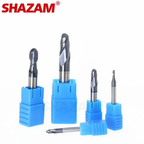 Milling Cutter Hrc50 Ball Nose Alloy Tungsten Steel Tools Cnc Maching SHAZAM Wholesale Top Machine Cutters For Steel Woodworking ► Photo 1/4