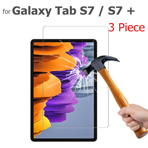 3Piece Glass Protector for Samsung Galaxy Tab S7 2022 t870 t875 Screen Protective Film for Samsung Galaxy Tab S7 Plus S5E S4 S3 ► Photo 1/6