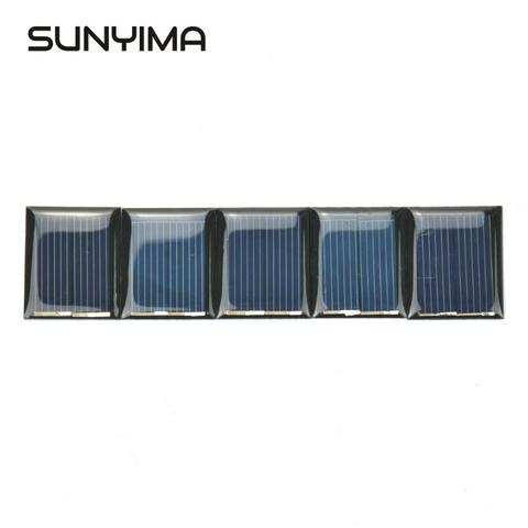 SUNYIMA 10Pcs 1V 80mA Poly Solar Panels 30*25mm Mini Solar Cell Module Battery Charger Charging for DIY Toy Lamp Experiment ► Photo 1/5