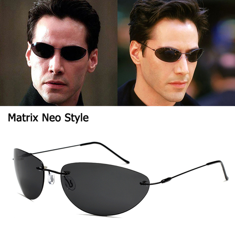 JackJad 2022 Fashion Cool The Matrix Neo Style Polarized Sunglasses Ultralight Rimless Men Driving Brand Design Sun Glasses Oculos De Sol ► Photo 1/6