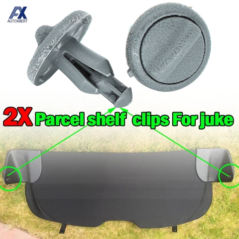 2pcs For Nissan Juke F15 Early Type 799161KA3A Grey Plastic Rear Boot Trunk Cargo Parcel Shelf Clip Bracket Retaining Clips ► Photo 1/6