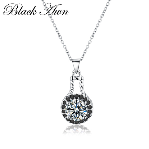 Career Fine 100% Genuine 925 Sterling Silver Jewelry Classic Round Women Necklaces&Pendants  Femme Bijoux  P015 ► Photo 1/6