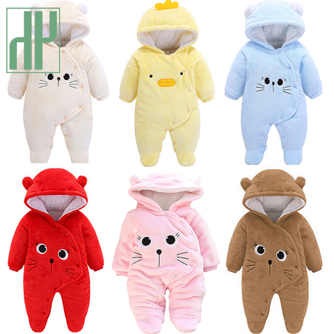 New Cute Baby Clothes Body Meninos Thicken Fleece Long Sleeve Rompers And Bebes