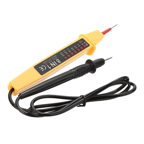 8-In-1 Tester Voltage AC DC 6-380V Auto Electrical Pen Detector With LED Light For Electrician Testing Voltage Tool ► Photo 1/6