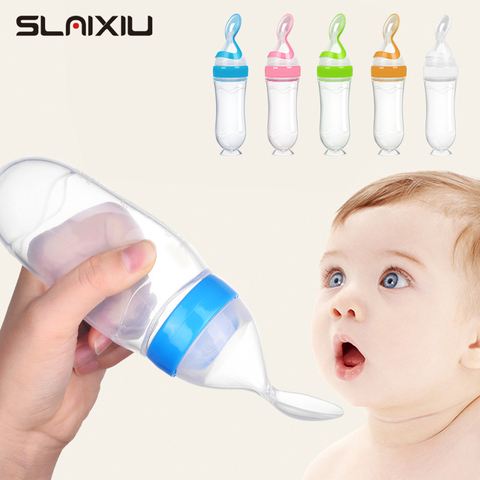 Baby Feeding Bottle Spoon Milk Bottle Baby Training Feeder Food Supplement Food feed Spoon baby gadgets BPA Free ► Photo 1/6