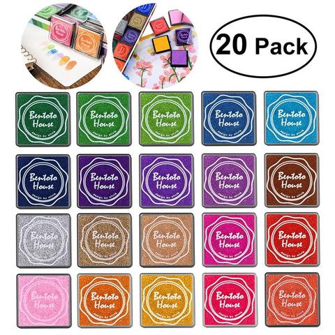 20pcs Multi-colored Giant Ink Pads Stamp Pads Inkpad Handmade DIY Craft for DIY Craft Scrapbooking Finger Paint Ink Pad Set ► Photo 1/6