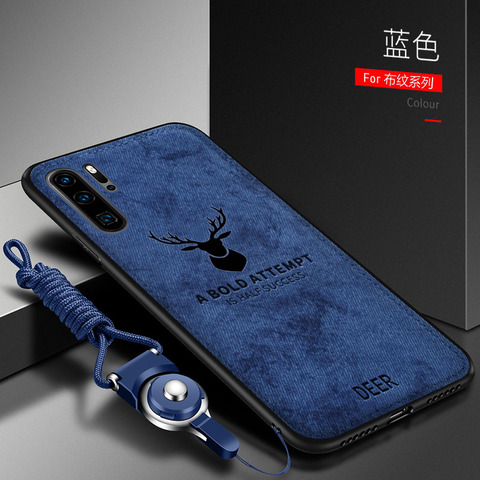 For Huawei P30 P20 Pro Case Soft Silicone+Hard fabric Deer Slim Protective Back Cover Case for huawei P20 P30 Lite p20plus ► Photo 1/6