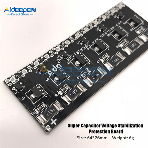 Single Row Super Farad Capacitor Balancing Protection Board 2.5V -2.7V 1F -10F Ultracapacitor Protection Board ► Photo 1/3