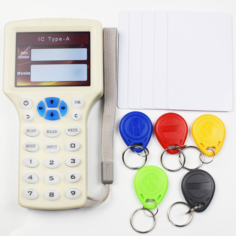 NFC Smart 10 Frequency RFID Copier Readers/Duplicator 125KHz 13.56MHz Writer 