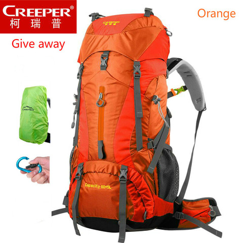 Creeper free shipping professional waterproof rucksack Internal frame climbing camping hiking backpack mountaineering bag 60+5L ► Photo 1/6