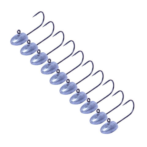 10PCS/Lot  Exposed Lead Jig Head  Jig Hooks 3g 27mm Ice Fishing Hook Raft Fishing Jig Lead Head Hooks Micro Lead Fishing Tackle ► Photo 1/6