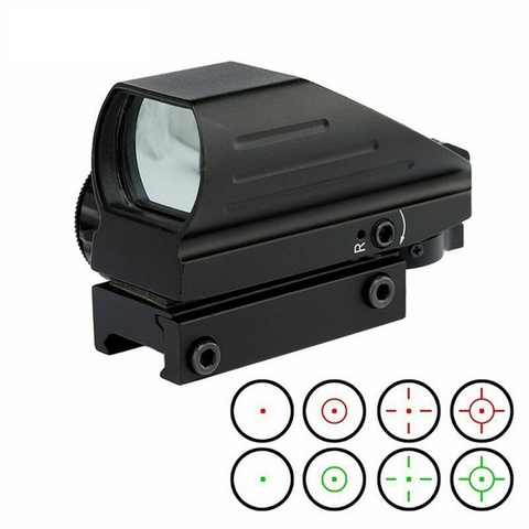 HD103 Tactical Reflex Red Green Laser 4 Reticle Holographic Projected Dot Sight Scope Airgun Sight Hunting 20mm Rail Mount AK ► Photo 1/6