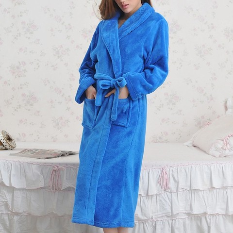 Casual Women Sleepwear Flannel Nightwear Kimono Robe Gown Warm Intimate Lingerie Home Clothes 2022 New Nightdress Homewear ► Photo 1/6