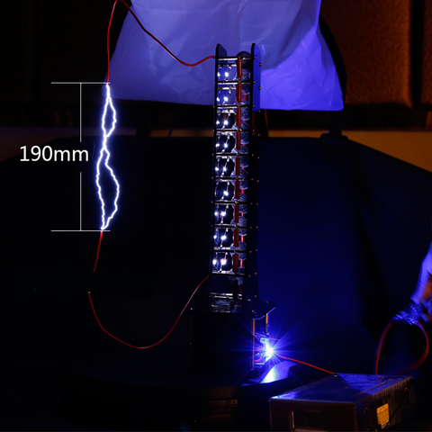 Simulated lightning Pulse arc generator Boost transformer Ignition Coil  Negatives Ion, Ozon Spark simulation of pulse high volt ► Photo 1/6