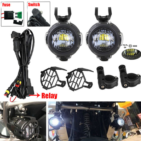 1 Set Universal 40W Motorcycle LED Auxiliary Fog Light For R1200GS/ADV/F800GS Driving Headlight ► Photo 1/6