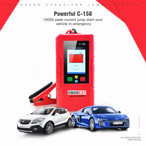 C158  No Battery Included !12V Car Jump Starter C158 Can Boarded Flight!Super Capacitor Unlimited Use Power Bank For Petrol ► Photo 1/6