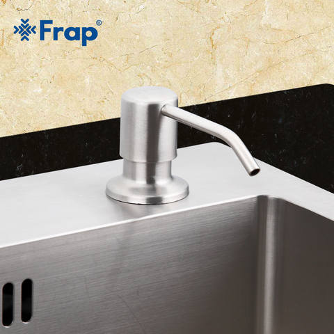 Frap Deck Mounted Hand Soap Dispenser Stainless Steel Liquid Soap Bottle Kitchen Accessories F405-1D ► Photo 1/6