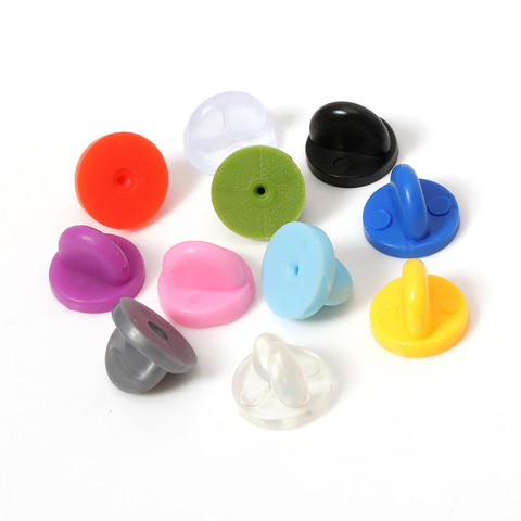 50pcs Rubber Brooch Bukle Button Clasp Pin Backs Clutch Care Cap Nail Tie Back Stoppers Squeeze Badge Holder Jewelry Accessories ► Photo 1/6