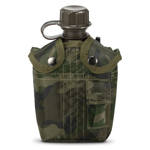 1L Outdoor Military Canteen Bottle Camping Hiking Backpacking Survival Water Bottle Kettle with Cover Canteen Kettle ► Photo 1/6