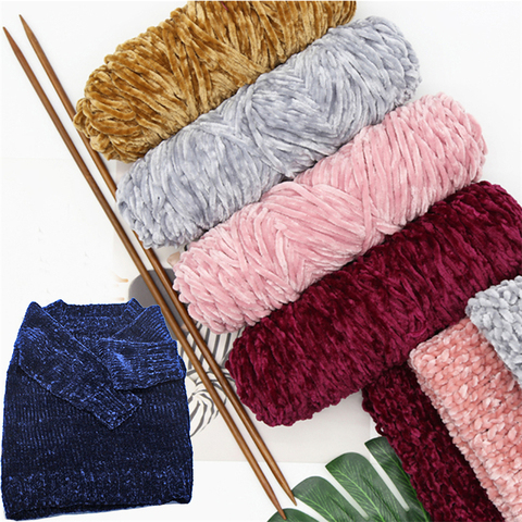 1pc Chenille Yarn Velvet Yarn Texturized Polyester Blended Cotton Suggest Needle 4MM-5MM ► Photo 1/6