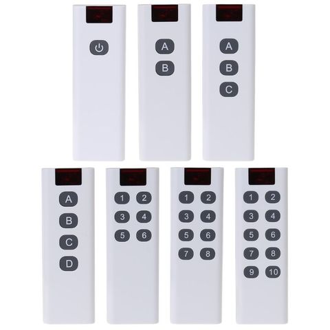 Universal Wireless Learning Code Digital Remote Controller Transmitter 1/2/3/4/6/8/10 Channels Buttons Keypad AK-7010TX ► Photo 1/6