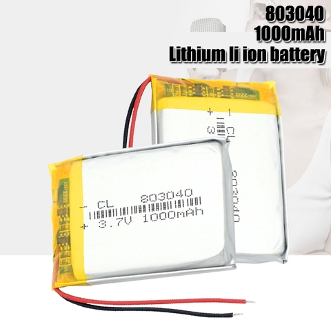 803040 3.7V 1000mAh Lipo Battery Replacement Lithium Li-Po Polymer Rechargeable Battery For Bluetooth speaker PDA ► Photo 1/6