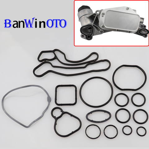 1 Set of Heat Exchanger Gaskets Engine Oil Cooler Repair Kit For Cruze Opel Orlando Astra 55355603  93186324 55353322 55353320 ► Photo 1/6