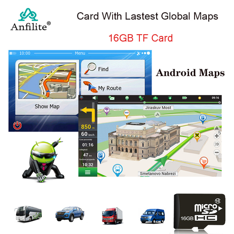 GPS map micro SD cards 16GB for Android New latest Map free update for Gps Navigation Europe/Russia/spain/ france/USA ► Photo 1/6