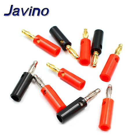 Audio Speaker Screw Banana Gold Plate Plugs Connectors 4mm IN STOCK Black Red Facotry Online Wholesale Golden ► Photo 1/1