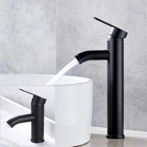 Single Handle Bathroom Basin Faucets Cold/Hot Mixer Basin Sink Tap Black 667A ► Photo 1/6