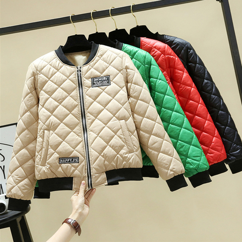 Bella Philoosphy 2022 Autumn Green Jacket Women Korean Parkas Lady Short Bomber Jackets Female Casual Outwear Coats ► Photo 1/6