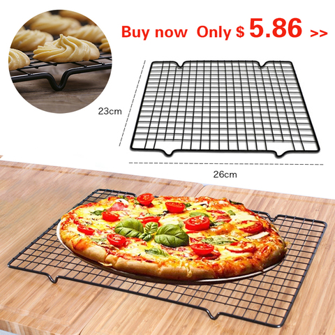 Stainless Steel Wire Grid Cooling Cake Food Rack Oven Safe Kitchen Baking  Pizza Bread Barbecue Holder