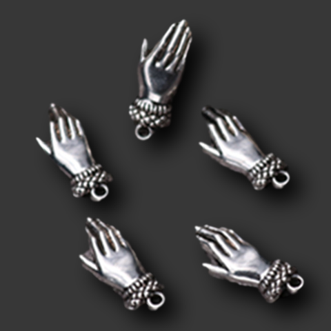 10pcs Silver Plated Beauty's Little Hands Alloy Pendant Earrings Bracelet Accessories DIY Charms For Jewelry Crafts Making A891 ► Photo 1/3