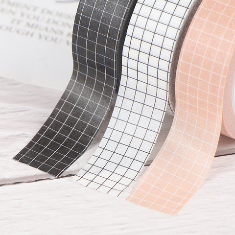 Grid Washi Tape Japanese Paper DIY Planner Masking Tape Adhesive Tapes Stickers Stationery Tapes Decorative Hot sale Colorful  ► Photo 1/6