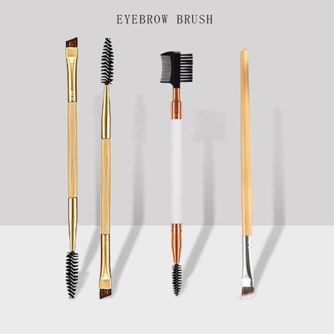 Makeup Brushes Set Double Ended Wood Handle Eyebrow Comb Blending Eyeliner Brush Eyelash Applicator Pincel Beauty Cosmetics Tool ► Photo 1/6