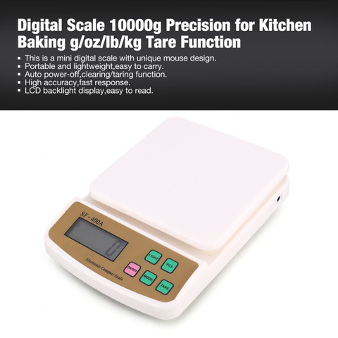 Digital Scale 10000g Precision g/oz/lb/kg Tare Function Weight Measuring for Kitchen Baking Food Tea-leaf Tare Weighing ► Photo 1/6