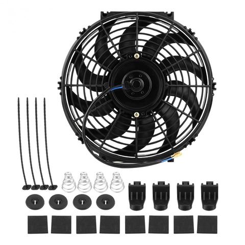 12 inch 12V Universal Car Slim Push Pull Electric Engine Cooling