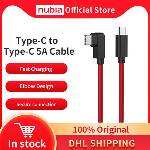 Original ACC For Nubia Red Magic 5G Type-C to Type-C 5A Cable Nubia 55W PD Charger output 55W Many Devices Redmagic 5S Charger ► Photo 1/5