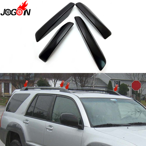 Black For Toyota 4Runner N210 2003-2009 Hilux Surf SW4 ABS Plastic Roof Rack Bar Rail End Replacement Cover Shell 4PCS ► Photo 1/6