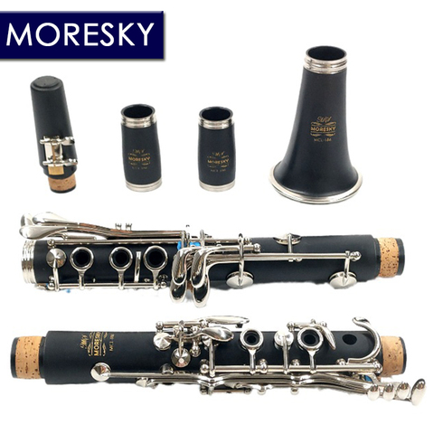 MORESKY Clarinet 17/18 Keys Bb Natural hard rubber/Bakelite ABS pipe body material Clarinet ► Photo 1/5