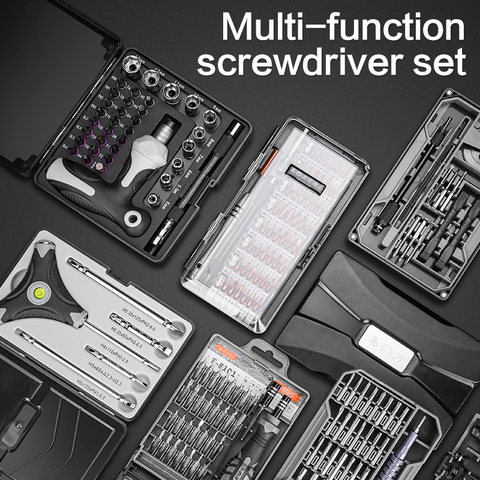 Precision Screwdriver Set Magnetic Bit Adjustable Ratchet Handles Socket Trox Multi Tools Laptop Repair Handle Tool Kits ► Photo 1/6