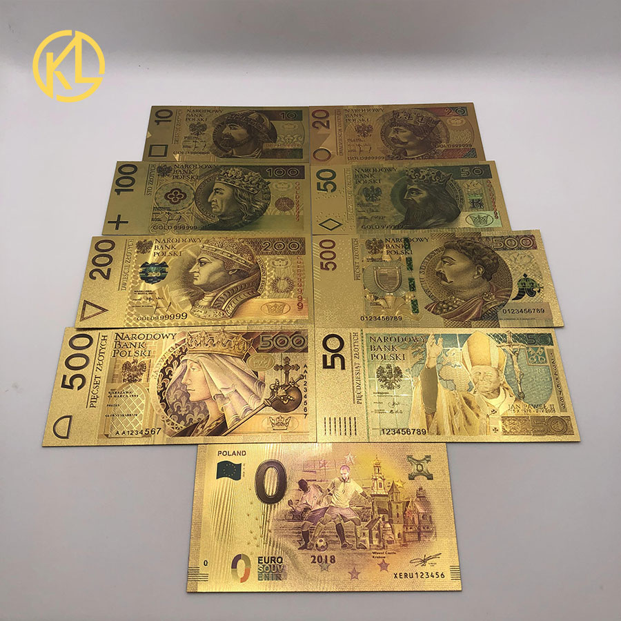 Golden Banknote Euro US Dollar Set (7pcs) Gift Golden Banknote Souvenir -  AliExpress